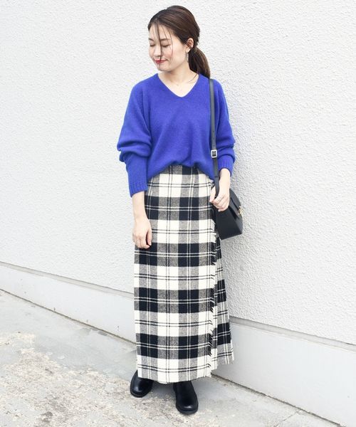 liflattie ships（リフラティ シップス）の「liflattie ships:コクーンVネックプルオーバー◇（ニット/セーター・レディース・グレー/ライトベージュ/ブルー・SMALL/MEDIUM）」の21枚目の写真