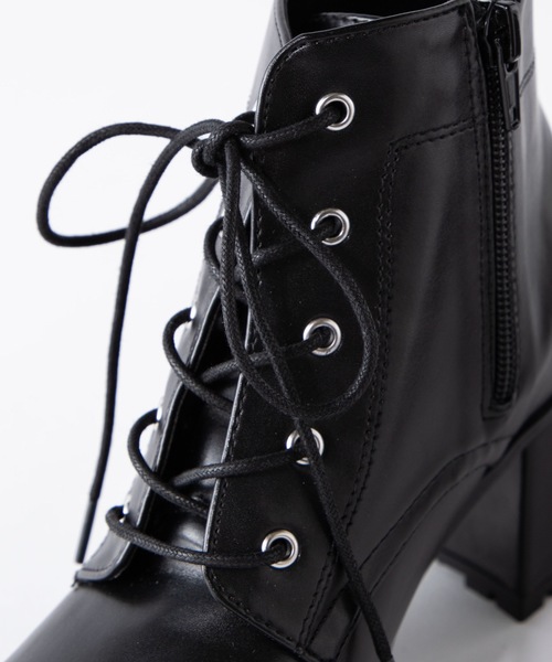 WEGO（ウィゴー）の「WEGO/レースアップヒールブーツ（ブーツ・レディース・ブラック/ブラウン・LARGE/MEDIUM）」の8枚目の写真