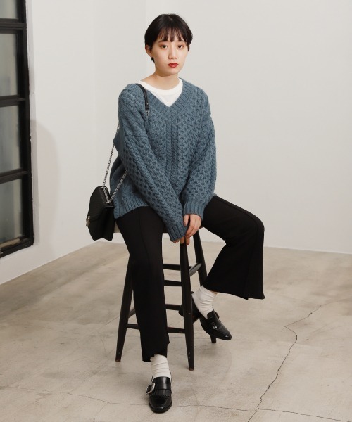 PAGEBOY(ページボーイ)の「ストレッチピンタックフレア2(その他パンツ・レディース・ブラック/ダークブラウン・SMALL/MEDIUM)」の20枚目の写真