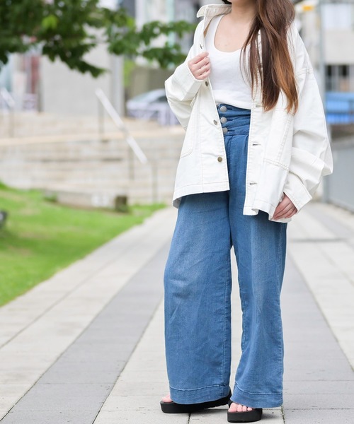 JOHN'S CLOSET(ジョンズクローゼット)の「【i】ビッグシルエット 両胸ポケットGジャン(カバーオール・メンズ・ブラック/ベージュ/ブルー/ワンウォッシュ/ホワイト・MEDIUM/LARGE/X-LARGE)」の17枚目の写真
