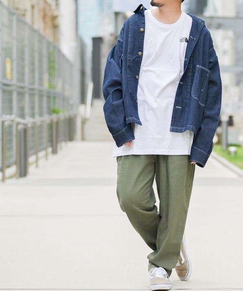 JOHN'S CLOSET(ジョンズクローゼット)の「【i】ビッグシルエット 両胸ポケットGジャン(カバーオール・メンズ・ブラック/ベージュ/ブルー/ワンウォッシュ/ホワイト・MEDIUM/LARGE/X-LARGE)」の21枚目の写真