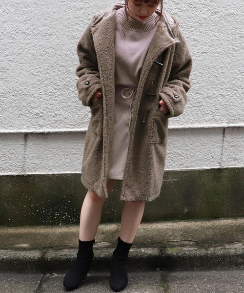 PairPair(ペアペア)の「もこもこボアダッフルコート(その他アウター・レディース・アイボリー/モカ・FREE)」の9枚目の写真