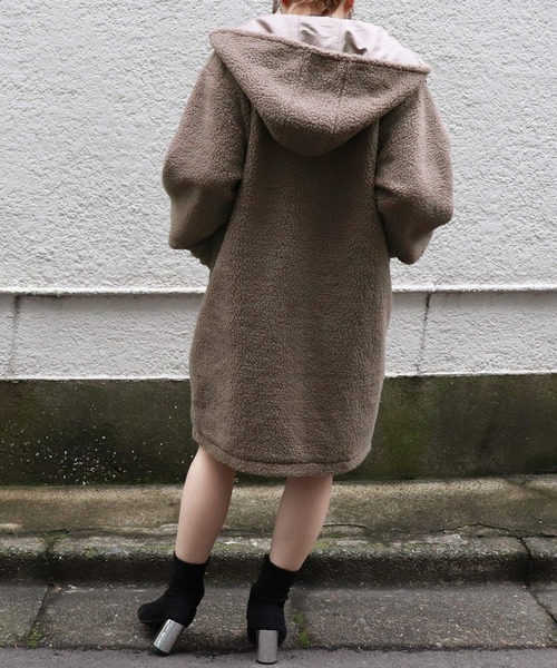 PairPair(ペアペア)の「もこもこボアダッフルコート(その他アウター・レディース・アイボリー/モカ・FREE)」の11枚目の写真