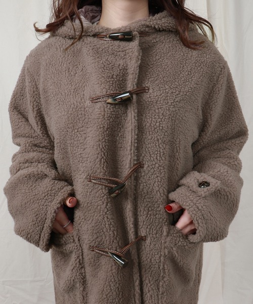 PairPair(ペアペア)の「もこもこボアダッフルコート(その他アウター・レディース・アイボリー/モカ・FREE)」の12枚目の写真