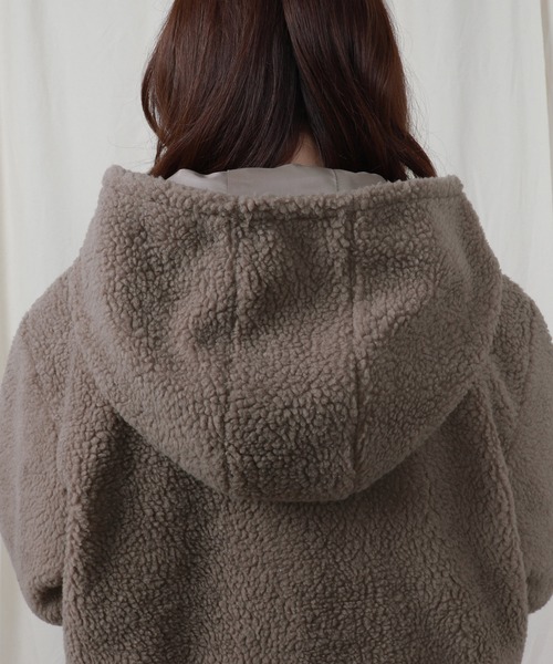 PairPair(ペアペア)の「もこもこボアダッフルコート(その他アウター・レディース・アイボリー/モカ・FREE)」の13枚目の写真