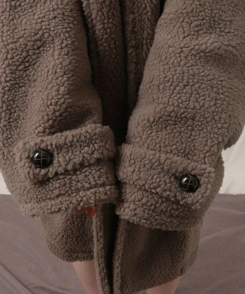 PairPair(ペアペア)の「もこもこボアダッフルコート(その他アウター・レディース・アイボリー/モカ・FREE)」の15枚目の写真
