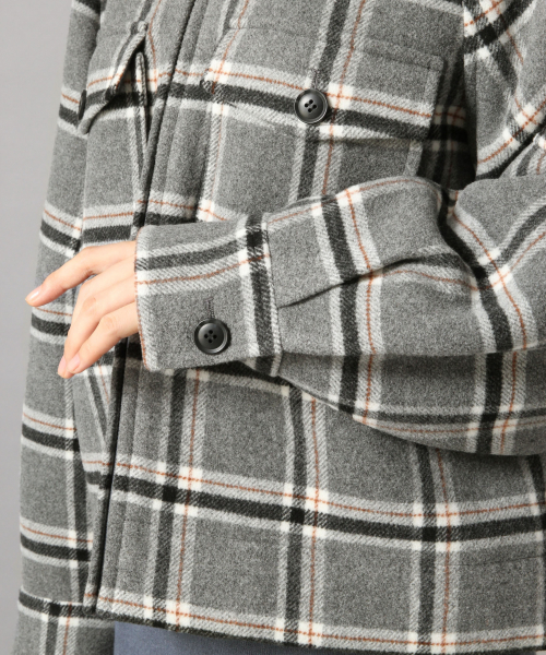 LOWRYS FARM（ローリーズファーム）の「メリノZIPブルゾン　847134（その他アウター・レディース・ベージュ/グレー・FREE）」の9枚目の写真