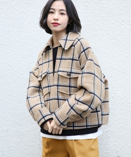 LOWRYS FARM（ローリーズファーム）の「メリノZIPブルゾン　847134（その他アウター・レディース・ベージュ/グレー・FREE）」の18枚目の写真