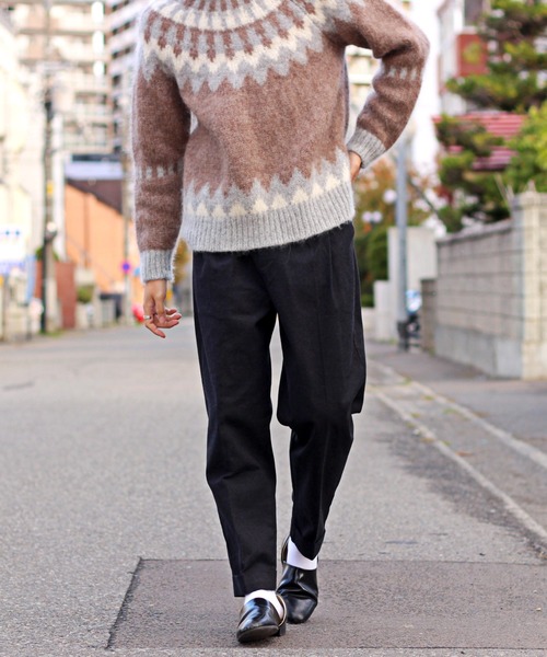 MinoriTY（マイノリティ）の「【コラボ「MinoriTY × WEARISTA　れぽすけ」】ワイドテーパードパンツ スラックス（スラックス・メンズ・ブラック/ブラウン・M/L）」の22枚目の写真