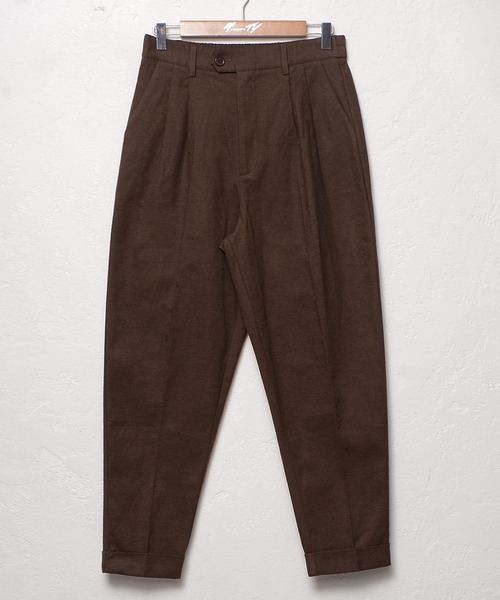 MinoriTY（マイノリティ）の「【コラボ「MinoriTY × WEARISTA　れぽすけ」】ワイドテーパードパンツ スラックス（スラックス・メンズ・ブラック/ブラウン・M/L）」の10枚目の写真