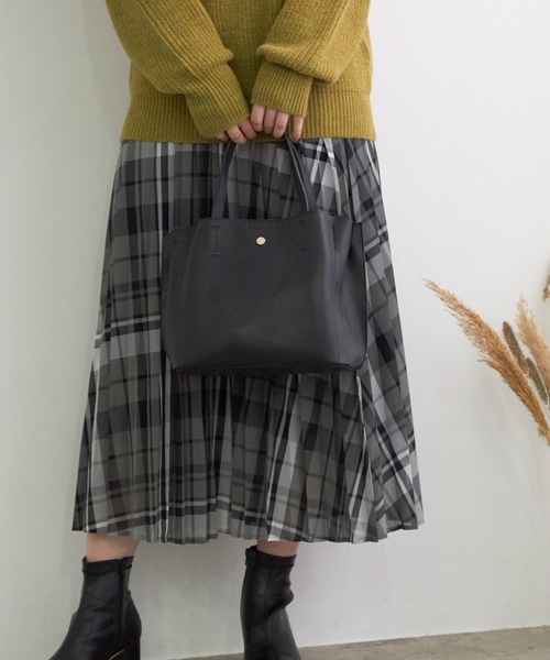 Legato Largo(レガートラルゴ)の「【Legato Largo】かるいかばんミドルトート&ショルダーバッグ(トートバッグ)」|ブラック