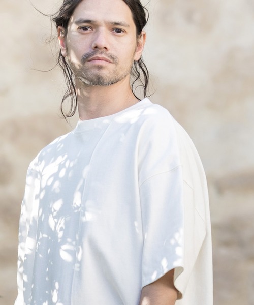 CAMBIO（カンビオ）の「mt6396-Dry Touch Switch Cut sew カットソー（Tシャツ/カットソー・メンズ・ミント/グレイッシュベージュ/ピンク系その他/ホワイト/ブラック・L/M）」の2枚目の写真