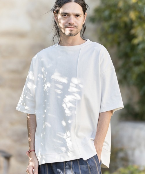 CAMBIO（カンビオ）の「mt6396-Dry Touch Switch Cut sew カットソー（Tシャツ/カットソー・メンズ・ミント/グレイッシュベージュ/ピンク系その他/ホワイト/ブラック・L/M）」の6枚目の写真