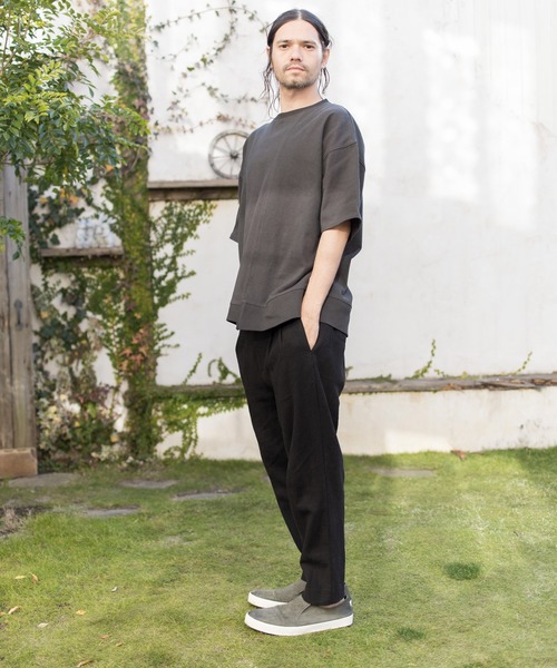 CAMBIO（カンビオ）の「mt6396-Dry Touch Switch Cut sew カットソー（Tシャツ/カットソー・メンズ・ミント/グレイッシュベージュ/ピンク系その他/ホワイト/ブラック・L/M）」の9枚目の写真