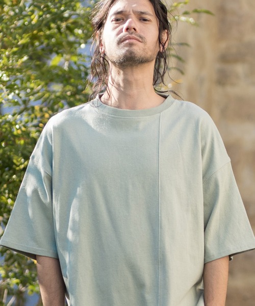 CAMBIO（カンビオ）の「mt6396-Dry Touch Switch Cut sew カットソー（Tシャツ/カットソー・メンズ・ミント/グレイッシュベージュ/ピンク系その他/ホワイト/ブラック・L/M）」の12枚目の写真