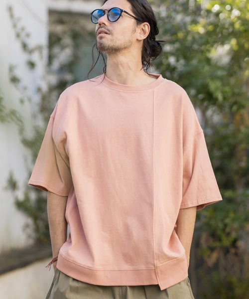 CAMBIO（カンビオ）の「mt6396-Dry Touch Switch Cut sew カットソー（Tシャツ/カットソー・メンズ・ミント/グレイッシュベージュ/ピンク系その他/ホワイト/ブラック・L/M）」の15枚目の写真