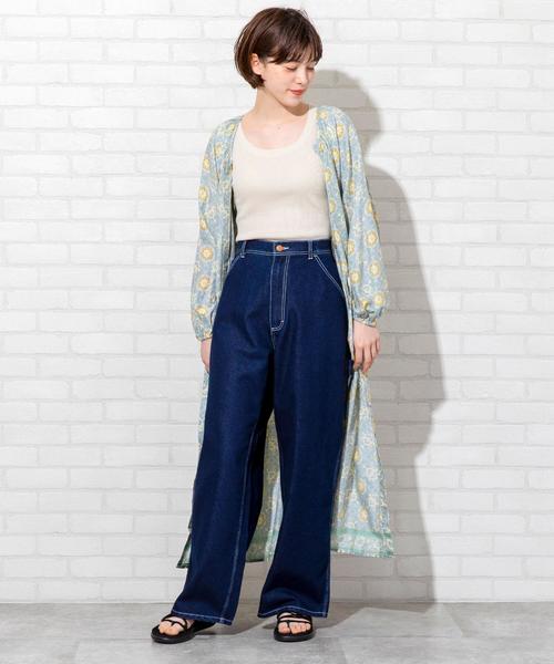 coen（コーエン）の「Market（マーケット）モダールフラワープリントワンピース（ワンピース・レディース・ライトブルー/ダークグレー・FREE）」の19枚目の写真