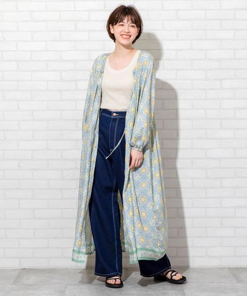 coen（コーエン）の「Market（マーケット）モダールフラワープリントワンピース（ワンピース・レディース・ライトブルー/ダークグレー・FREE）」の17枚目の写真