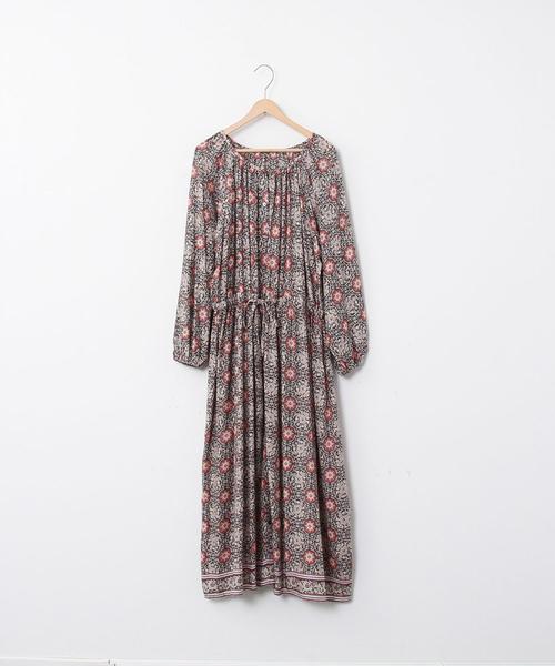 coen（コーエン）の「Market（マーケット）モダールフラワープリントワンピース（ワンピース・レディース・ライトブルー/ダークグレー・FREE）」の16枚目の写真