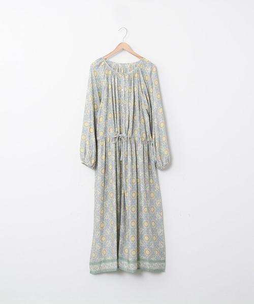 coen（コーエン）の「Market（マーケット）モダールフラワープリントワンピース（ワンピース・レディース・ライトブルー/ダークグレー・FREE）」の14枚目の写真