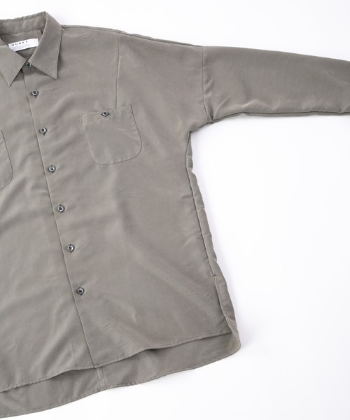 OURET（オーレット）の「レーヨンパウダーポプリン ボックスドルマンワークシャツ（シャツ/ブラウス・メンズ・ブラウン/ブラック/カーキ・3/1/2）」の17枚目の写真