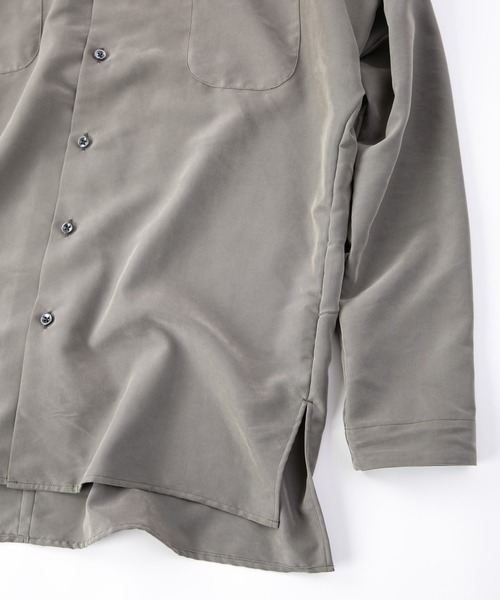OURET（オーレット）の「レーヨンパウダーポプリン ボックスドルマンワークシャツ（シャツ/ブラウス・メンズ・ブラウン/ブラック/カーキ・3/1/2）」の13枚目の写真