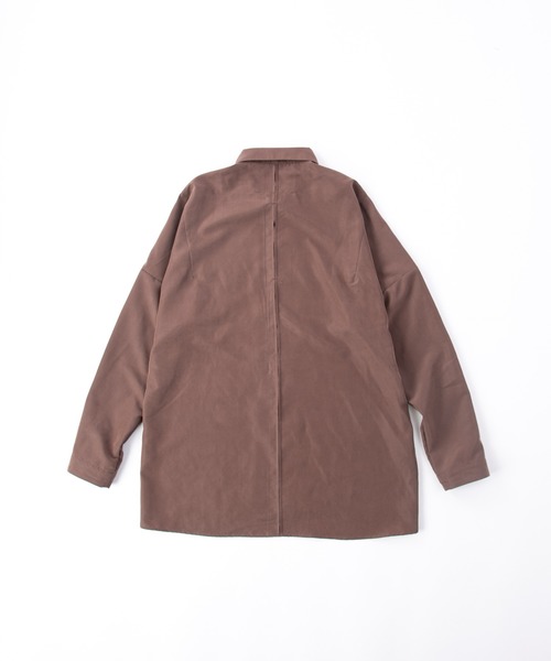 OURET（オーレット）の「レーヨンパウダーポプリン ボックスドルマンワークシャツ（シャツ/ブラウス・メンズ・ブラウン/ブラック/カーキ・3/1/2）」の12枚目の写真