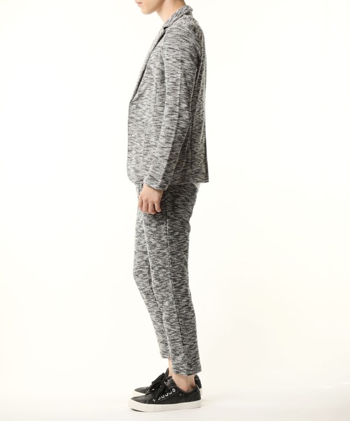 TopIsm（トップイズム）の「スラブニットテーラードジャケット＆テーパードパンツ セットアップ（セットアップ・メンズ・ネイビー/ブラック×ホワイト/グレー×ホワイト・LL/M/L）」の5枚目の写真