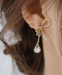 F&D : リボン＆バタフライピアス