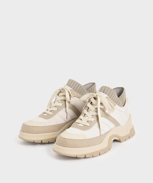 スニーカー 23.5 厚底CHARLES & KEITH チャールズ&キース CHARLES & KEITH（チャールズ & キース）の「チャンキーソール