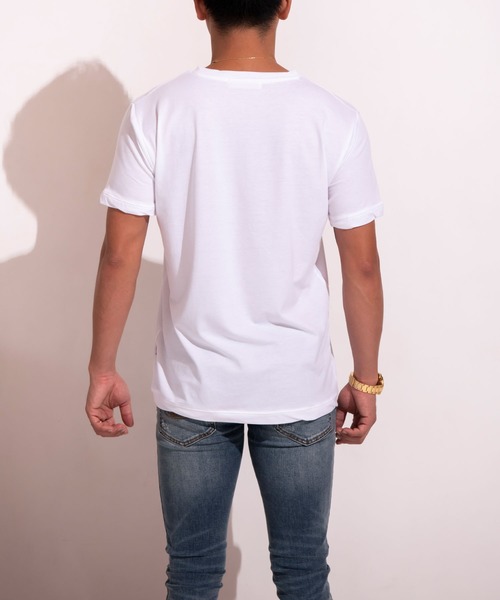 #Re:room（リルーム）の「ツイストリブRe:ワンポイントTシャツ（Tシャツ/カットソー・メンズ・ホワイト/チャコール/カーキ・SMALL/MEDIUM/LARGE）」の16枚目の写真