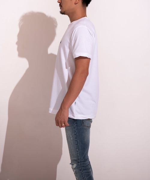 #Re:room（リルーム）の「ツイストリブRe:ワンポイントTシャツ（Tシャツ/カットソー・メンズ・ホワイト/チャコール/カーキ・SMALL/MEDIUM/LARGE）」の11枚目の写真
