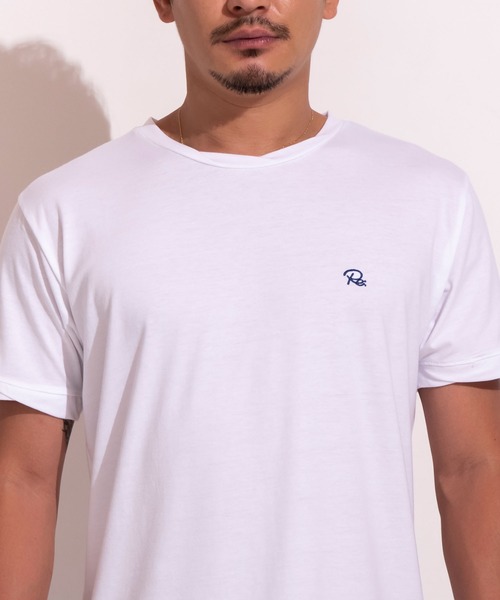 #Re:room（リルーム）の「ツイストリブRe:ワンポイントTシャツ（Tシャツ/カットソー・メンズ・ホワイト/チャコール/カーキ・SMALL/MEDIUM/LARGE）」の5枚目の写真