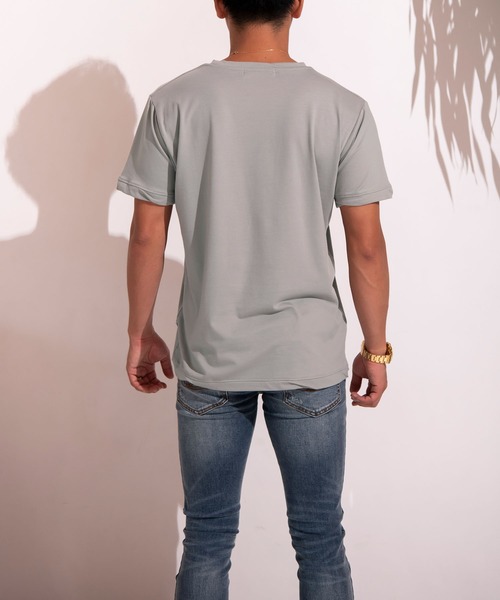 #Re:room（リルーム）の「ツイストリブRe:ワンポイントTシャツ（Tシャツ/カットソー・メンズ・ホワイト/チャコール/カーキ・SMALL/MEDIUM/LARGE）」の17枚目の写真