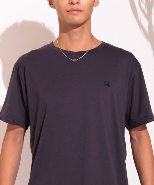 #Re:room（リルーム）の「ツイストリブRe:ワンポイントTシャツ（Tシャツ/カットソー・メンズ・ホワイト/チャコール/カーキ・SMALL/MEDIUM/LARGE）」の7枚目の写真