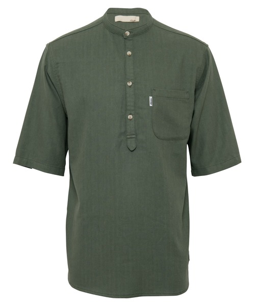 #Re:room（リルーム）の「スタンドカラープルオーバービッグシャツ（シャツ/ブラウス・メンズ・カーキ/ホワイト/ナチュラル・SMALL/MEDIUM）」の15枚目の写真