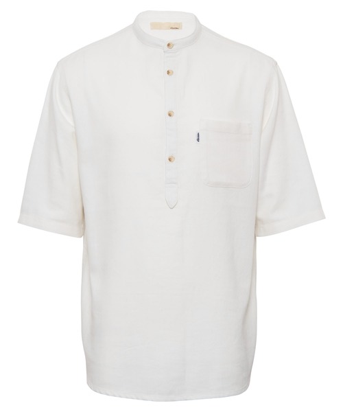 #Re:room（リルーム）の「スタンドカラープルオーバービッグシャツ（シャツ/ブラウス・メンズ・カーキ/ホワイト/ナチュラル・SMALL/MEDIUM）」の18枚目の写真