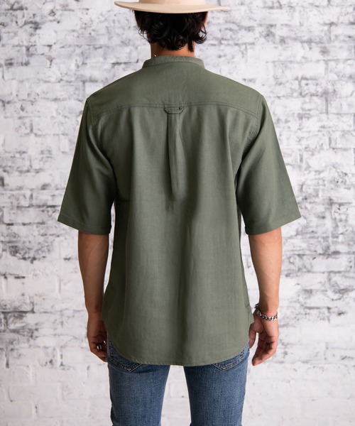 #Re:room（リルーム）の「スタンドカラープルオーバービッグシャツ（シャツ/ブラウス・メンズ・カーキ/ホワイト/ナチュラル・SMALL/MEDIUM）」の17枚目の写真