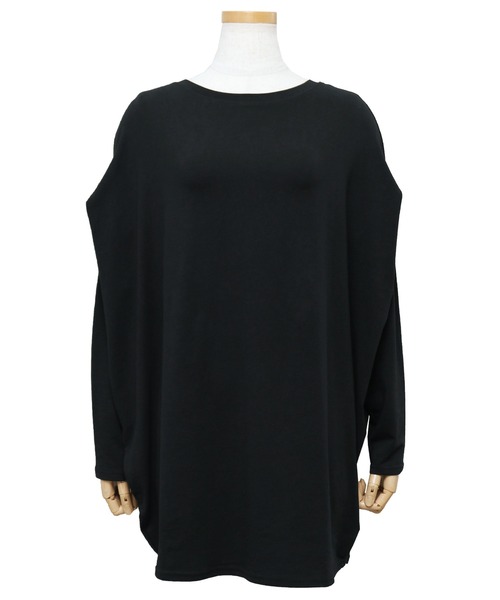 reca（レカ）の「変形ドルマンカットソー（チュニック・レディース・ホワイト/ブラック/杢グレー・ONE SIZE）」の10枚目の写真