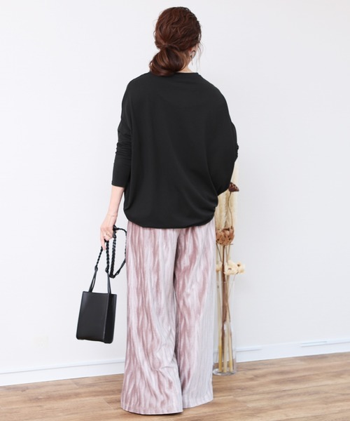 reca（レカ）の「変形ドルマンカットソー（チュニック・レディース・ホワイト/ブラック/杢グレー・ONE SIZE）」の12枚目の写真