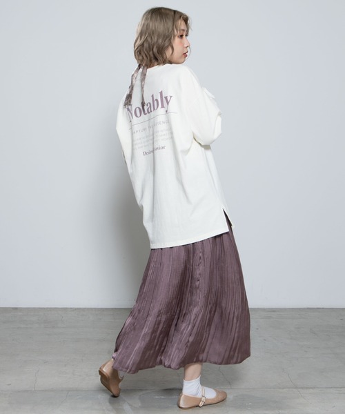 WEGO（ウィゴー）の「WEGO/サテンプリーツロングスカート（スカート・レディース・ブラック/パープル・FREE）」の12枚目の写真