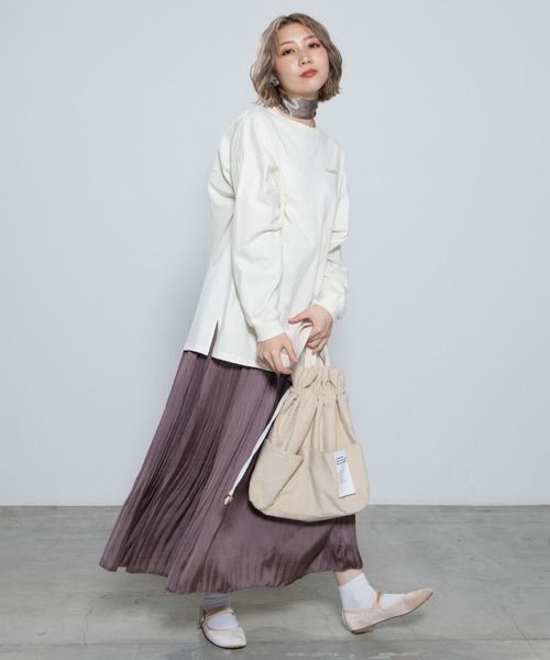 WEGO（ウィゴー）の「WEGO/サテンプリーツロングスカート（スカート・レディース・ブラック/パープル・FREE）」の13枚目の写真