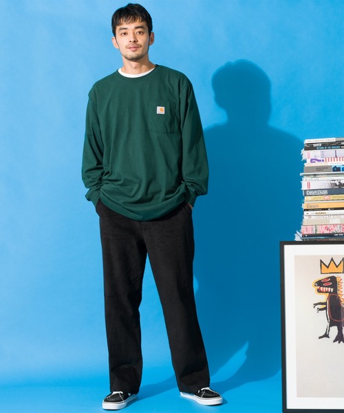 Beautiful Harmony（ビューティフルハーモニー）の「ワイド コーデュロイ コットン パンツ（チノパンツ・メンズ・ブラック/ブラウン/カーキ/アイボリー・79/85/76/82）」の6枚目の写真