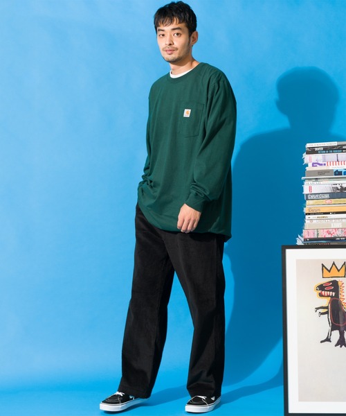 Beautiful Harmony（ビューティフルハーモニー）の「ワイド コーデュロイ コットン パンツ（チノパンツ・メンズ・ブラック/ブラウン/カーキ/アイボリー・79/85/76/82）」の9枚目の写真
