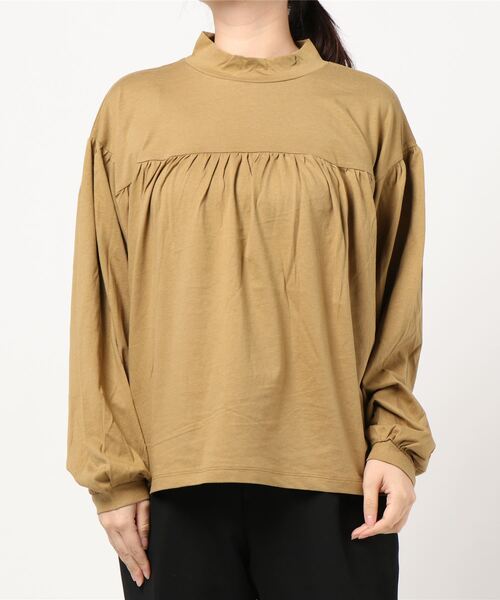 AMERICAN HOLIC(アメリカンホリック)の「ハイネックギャザーカットプルオーバー *(Tシャツ/カットソー・レディース・ベージュ/オフホワイト/ブラック・FREE)」の22枚目の写真