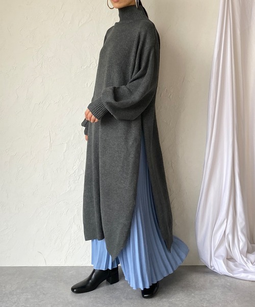 セール ハイネック ハイゲージ スリット ロング ニット ワンピース ワンピース She S Closet シーズクローゼット のファッション通販 Zozotown