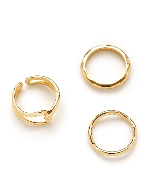 colleca la(コレカラ)の「ノットデザインのセットリング(リング・レディース・シルバー/ゴールド・FREE)」の3枚目の写真