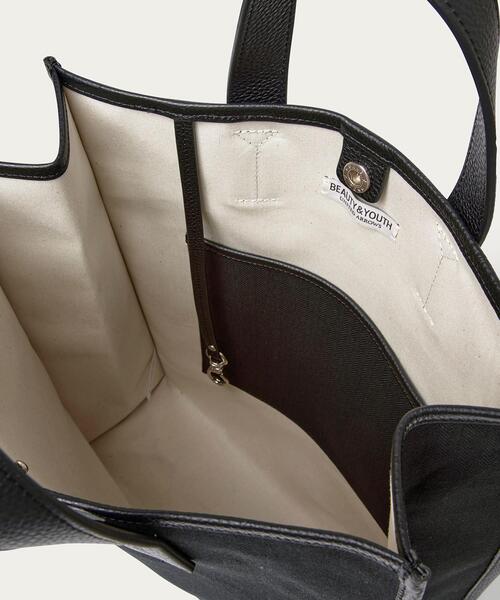 BEAUTY&YOUTH UNITED ARROWS(ビューティーアンドユースユナイテッドアローズ)の「BY ヘリンボーン トートバッグ(トートバッグ・メンズ・ホワイト/ブラック・FREE)」の5枚目の写真