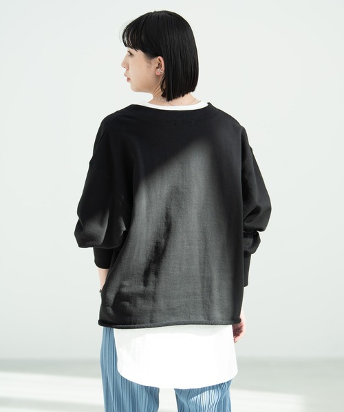 Aunt Marie's（アントマリーズ）の「深Vネックスウェットプルオーバー / AUNT MARIE 'S（スウェット・レディース・アイボリー/ブラック/ライトグレー・FREE）」の21枚目の写真