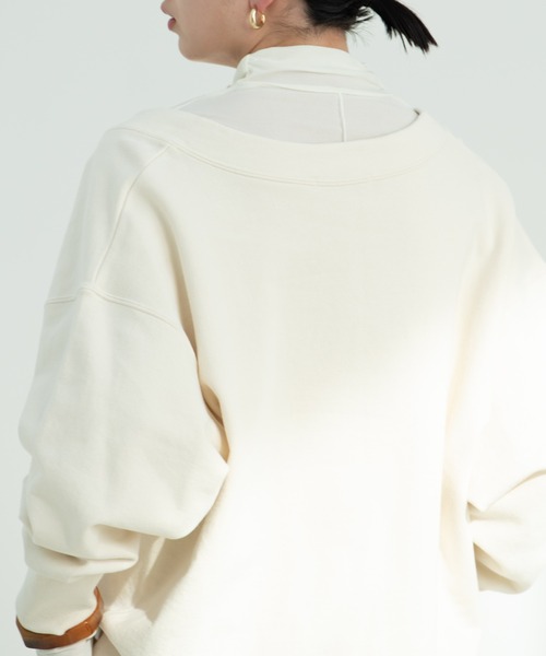 Aunt Marie's（アントマリーズ）の「深Vネックスウェットプルオーバー / AUNT MARIE 'S（スウェット・レディース・アイボリー/ブラック/ライトグレー・FREE）」の19枚目の写真